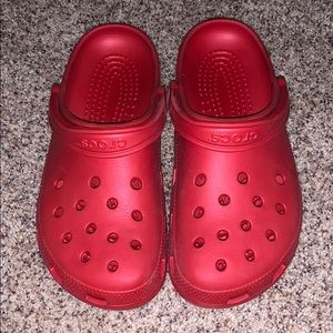 Red Crocs